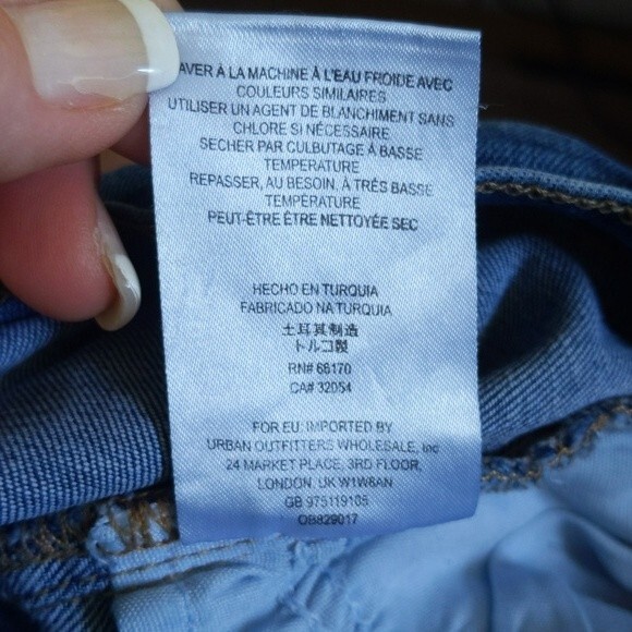 Free People mid rise distressed skinny ankle jeans, frayed hem - 29 - Picture 6 of 6